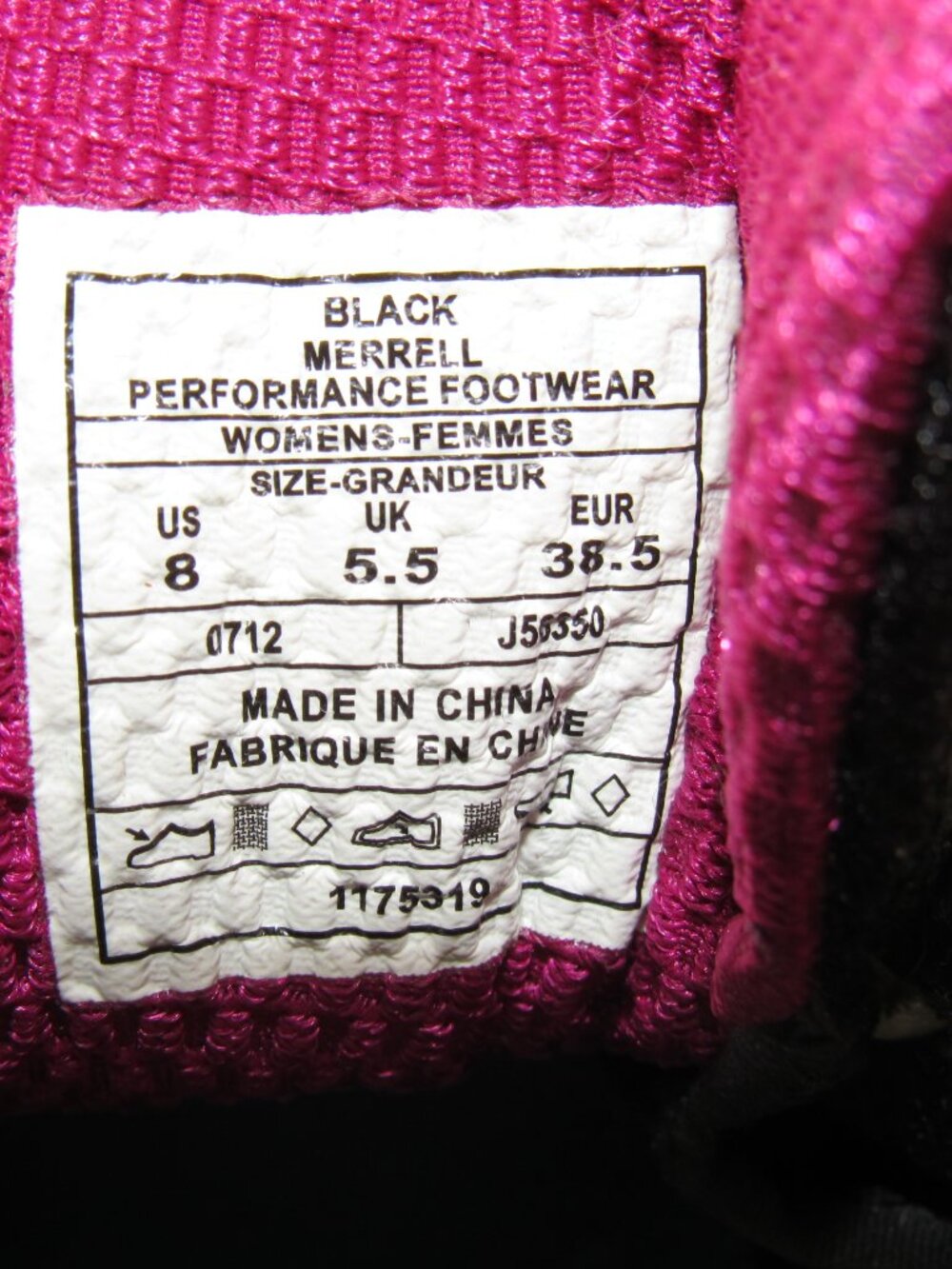 Merrell MIX MASTER GLIDE Black Pink Trail Running Shoes Women's 8 - Picture 9 of 9
